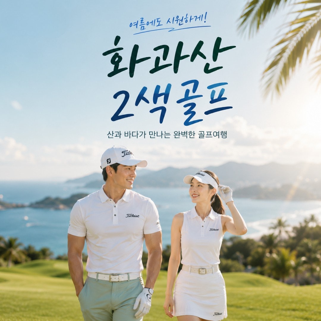화과산 2색 골프 여행 편집 포스터
