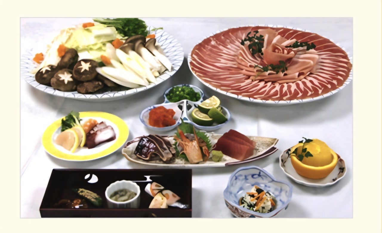 벳부 온천 골프텔 석식과 식사 구성
