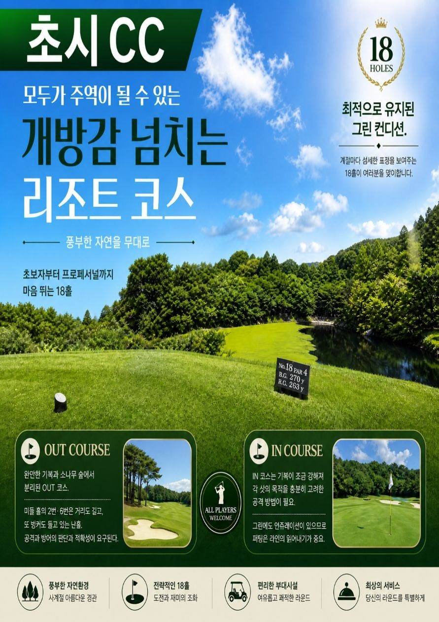 초시CC 리조트 코스 안내 · 일본 이바라키 골프여행