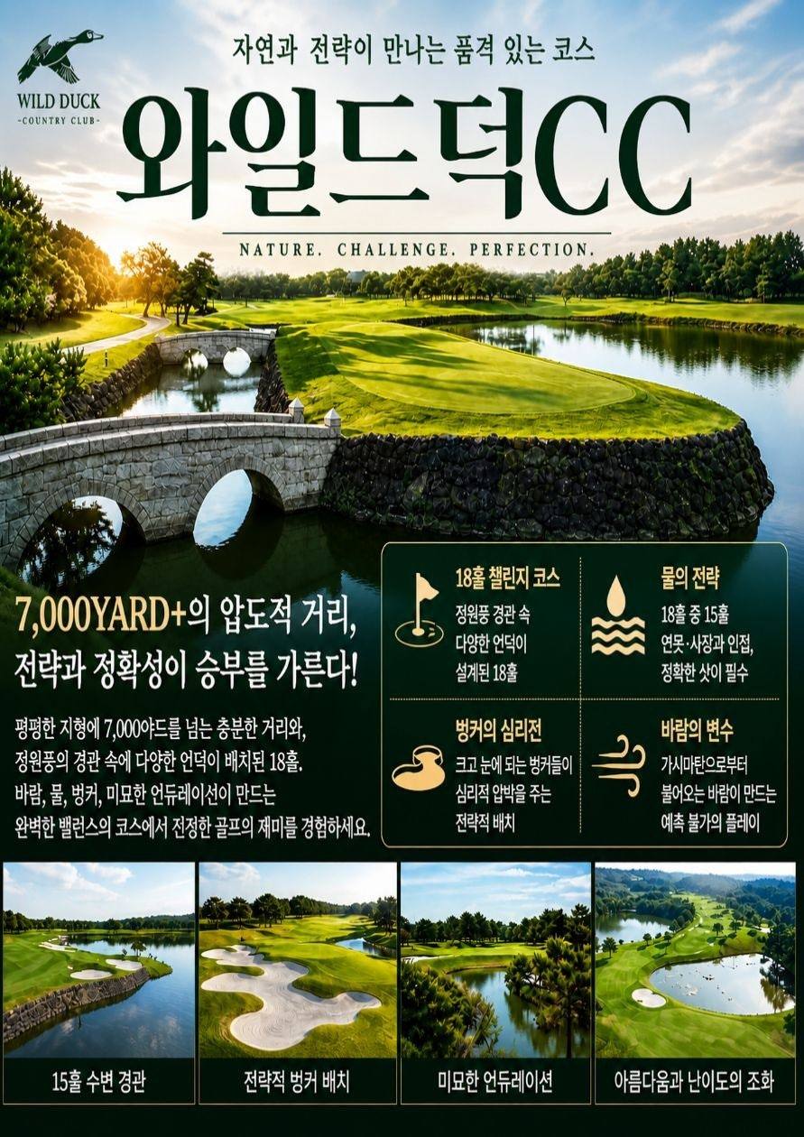 와일드덕 컨트리클럽 코스 안내 · 일본 이바라키 골프여행